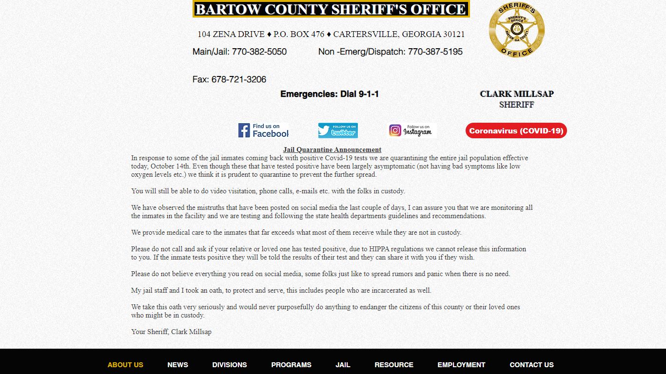 BARTOW COUNTY SHERIFF'S OFFICE